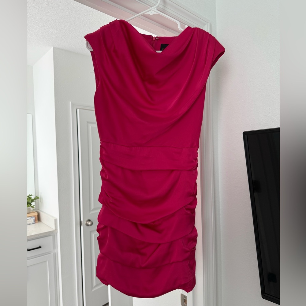 DO+BE Fuchsia Draped Mini Dress